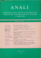 ANALI Historijskog odjela Centra za znanstveni rad JAZU u Dubrovniku. Svezak XIII-XIV