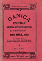 Danica - koledar Društva Svetojeronimskoga za prostu godinu 1913.