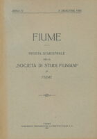 Fiume : rivista semestrale della Societa di Studi Fiumani in Fiume ANNO IV II SEMESTRE 1926