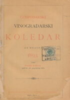 Gospodarski i vinogradarski KOLEDAR za godinu 1893.