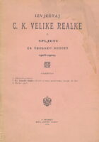 Izvještaj C.K. velike realke u Spljetu za školsku godinu 1908 - 1909.