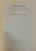 SIR DEGARE : A study of the texts and narrative structure