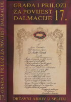 Građa i prilozi za povijest Dalmacije 17/2001