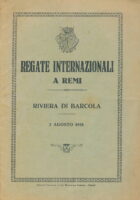 Regate internazionali a remi. Rivera di barcola 2. agosto 1925.