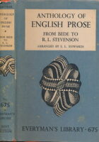 An Anthology of English Prose: from Bede to. R L. Stevenson, arranged by S. L. Edwards