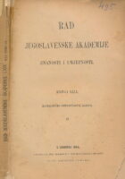 Rad JAZU knjiga LXIX. Matematičko-prirodoslovni razred IV.