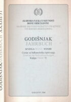 Godišnjak knjiga XXXIII. Centar za balkanološka ispitivanja knjiga 31.